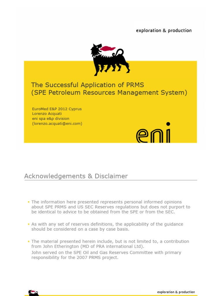 PRMS Overview and SEC Guidelines | PDF | Petroleum | Fossil Fuels