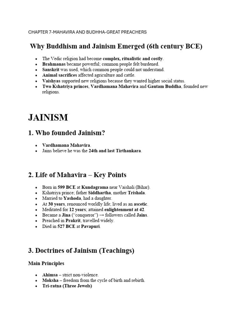 Mahavira and Jainism: Key Teachings | PDF | Ahimsa | Indian Philosophy