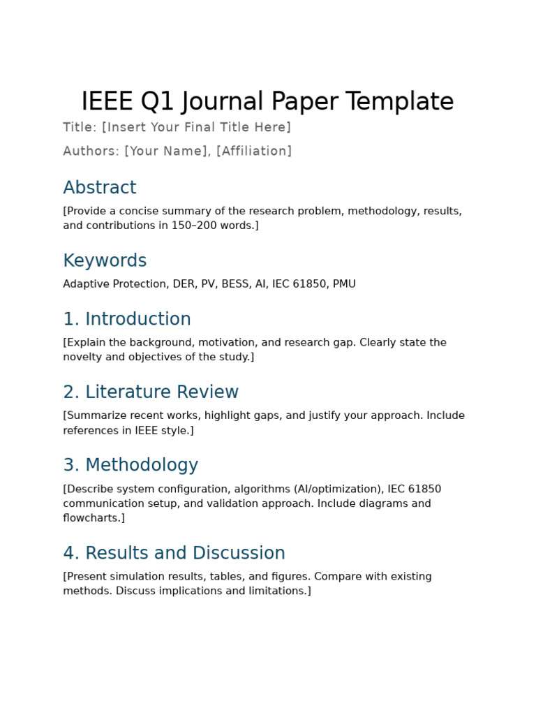 IEEE Q1 Journal Paper Template Guide | PDF