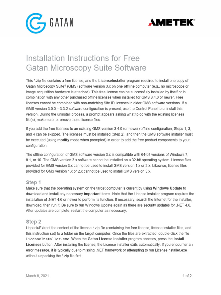 Gatan Microscopy Suite Installation Guide | PDF | Icon (Computing ...
