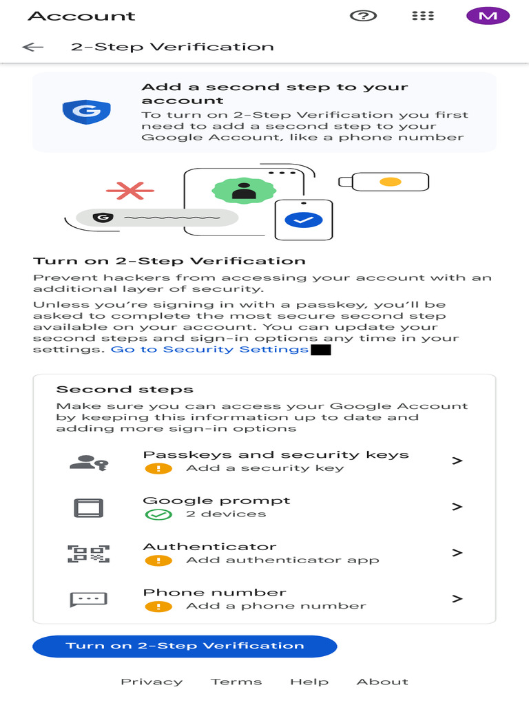 Enable 2-Step Verification for Google Account | PDF