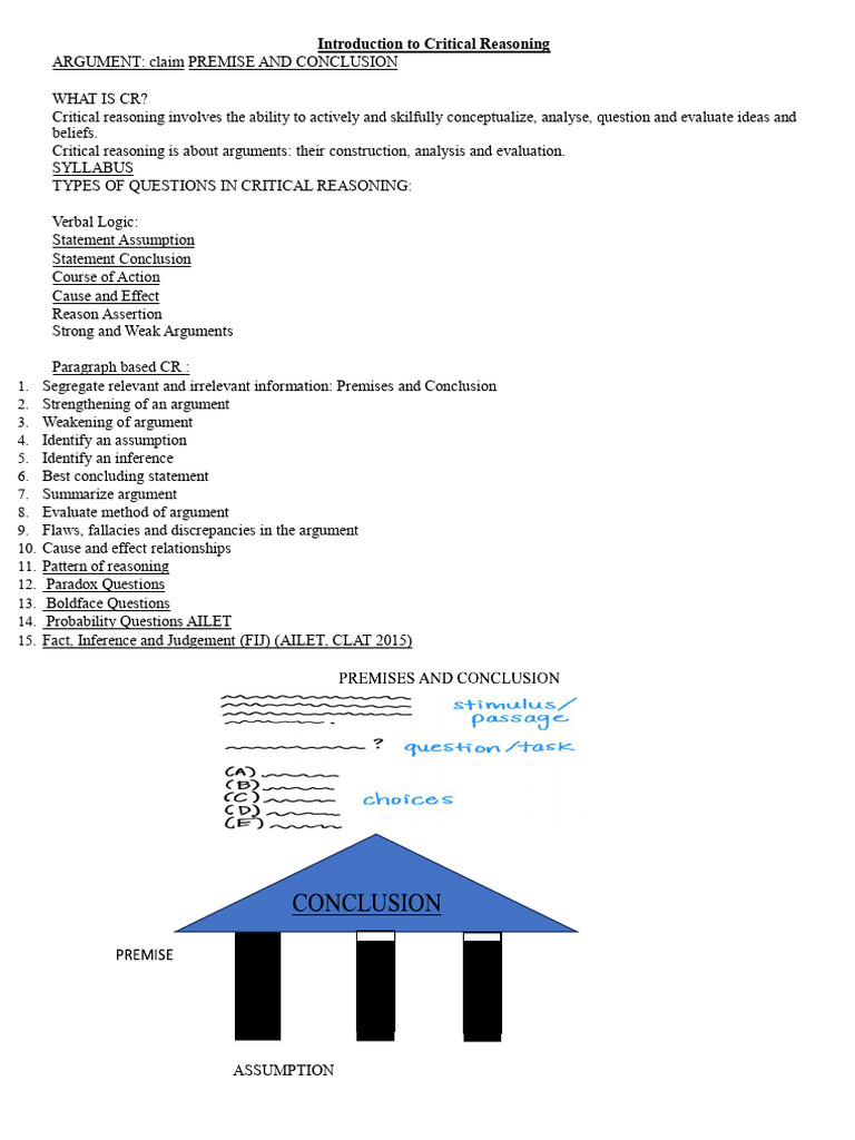 Critical Reasoning Sheet 1 | PDF | Argument | Earth's Magnetic Field
