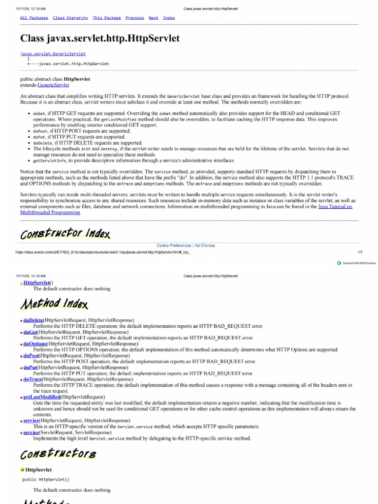 Class Javax - Servlet.http - HttpServlet 03 | PDF