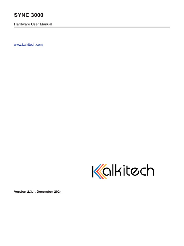 SYNC 3000 Hardware User Manual | PDF | Power Supply | Electrostatic ...