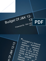 Budget of Jammu & Kashmir (J&K) 2012-13