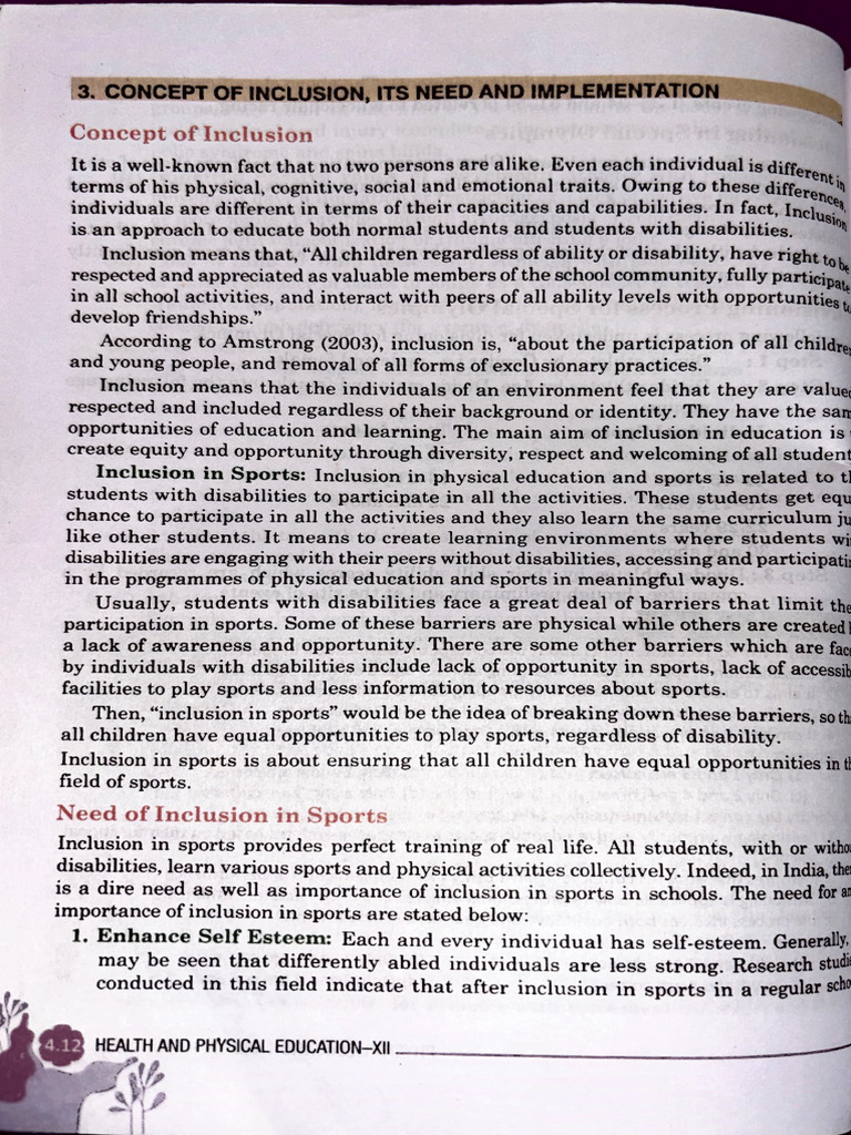 Importance of Inclusion in Sports | PDF | Disability | Physical Education