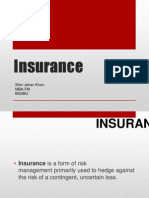 Insurance: Sher Jahan Khan. Mba-Fm Bgsbu