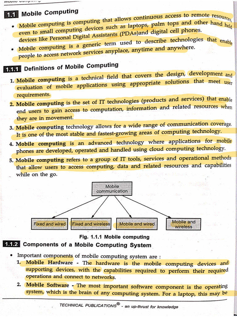 Mobile Computing Unit 1 | PDF