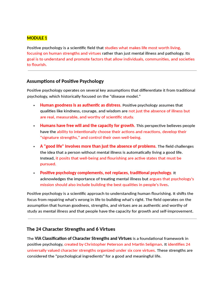 Understanding Positive Psychology Principles | PDF | Psychotherapy ...