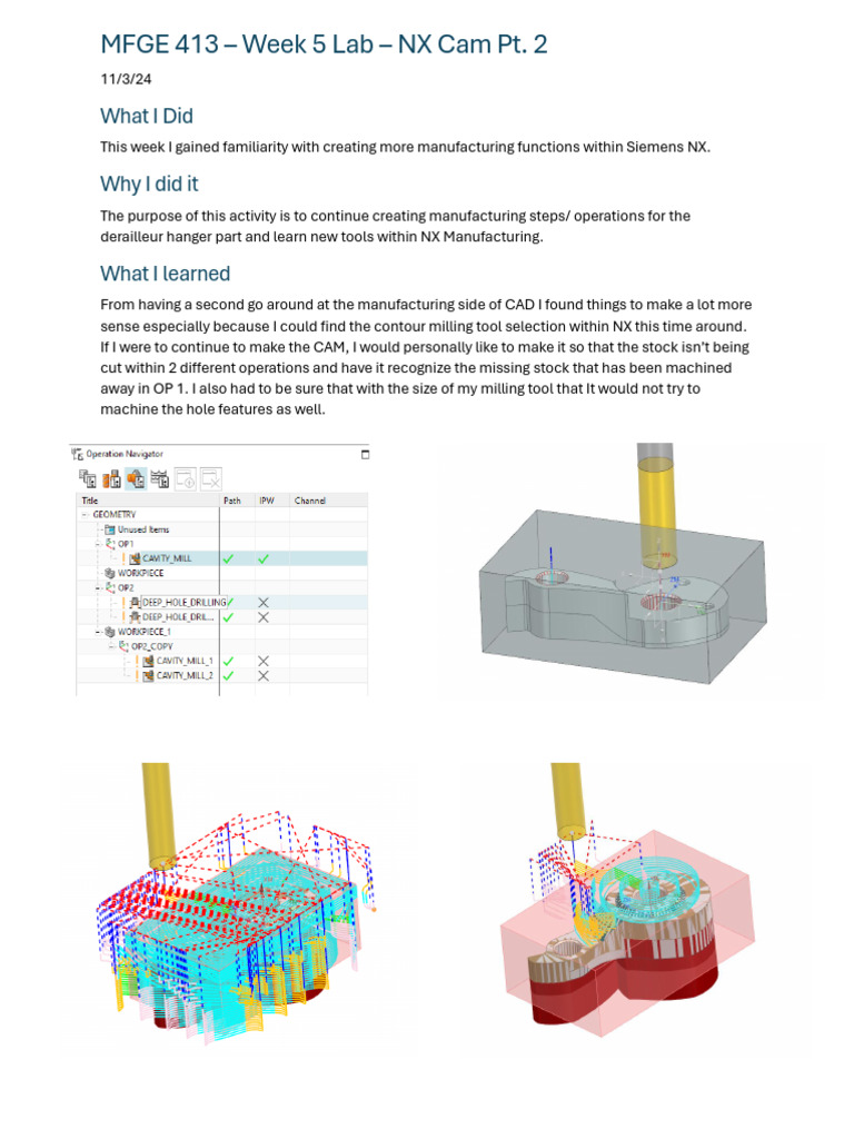 MFGE 413 Lab 5 | PDF