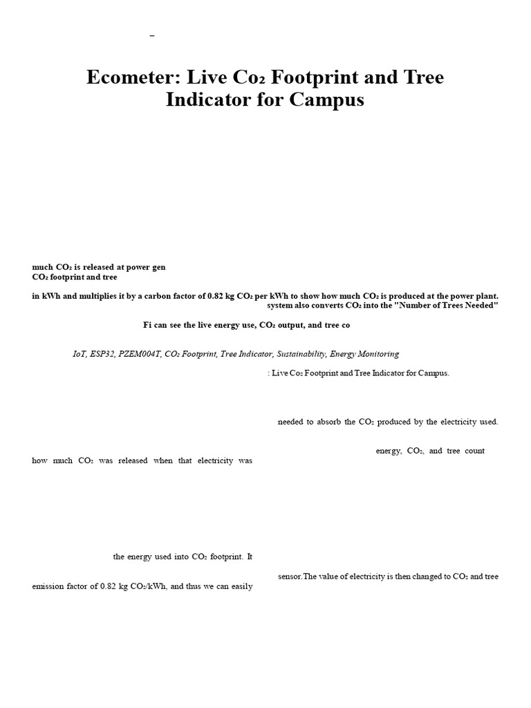 Ecometer: Campus CO₂ Footprint Monitor | PDF | Internet Of Things ...