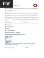 Customer Code Request Form | PDF