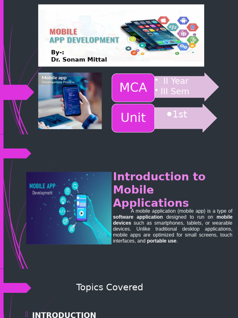Introduction to Mobile Applications | PDF | Mobile App | Android ...