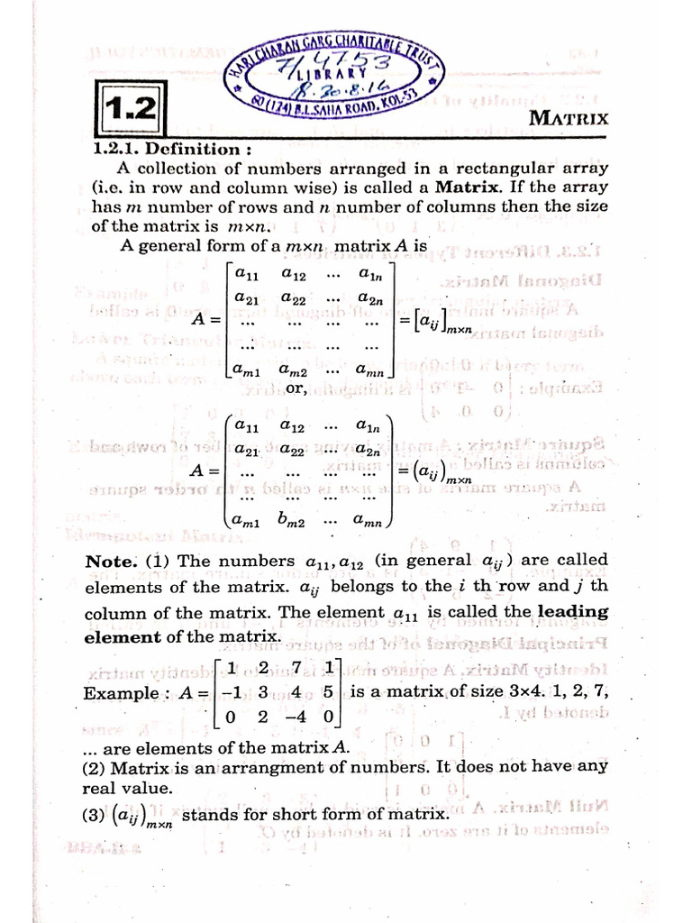 Module 3 - Matrix (1st Sem) | PDF