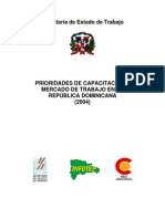 Prioridades de Capacitacion y Mercado de Trabajo en Republica Dominicana (2004)