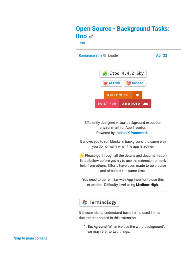 Itoo: Background Tasks for App Inventor | PDF | Android (Operating ...