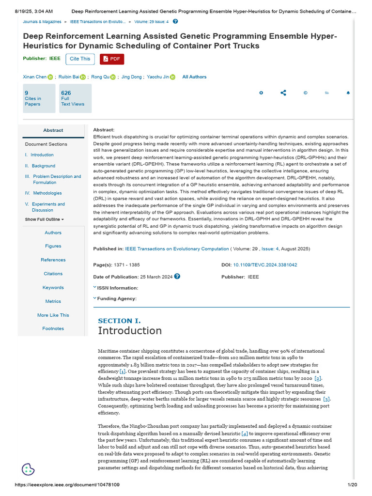 Deep Reinforcement Learning Assisted Genetic Programming Ensemble Hyper ...
