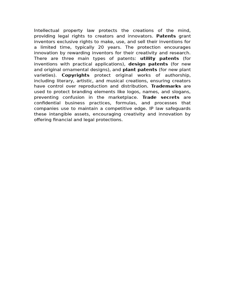 Intellectual Property Law | PDF