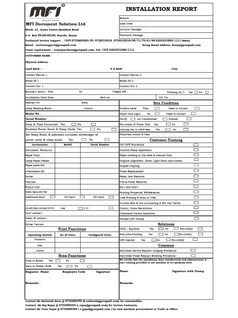 MFI Document Installation Report | PDF | Computing | Computer Architecture