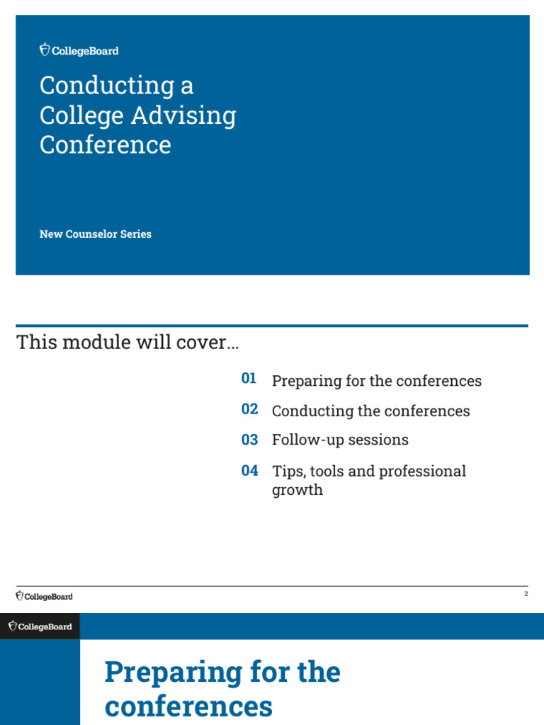 College Advising Conference Guide | PDF