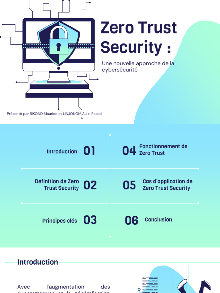 Zero Trust Security : Approche moderne de cybersécurité | PDF ...