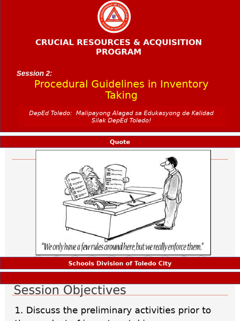 Inventory Taking Guidelines for Schools | PDF | Real Estate Appraisal ...