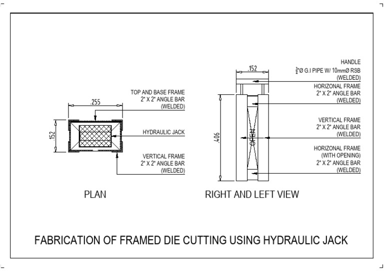 Hydraulic Jack Die Cutting Frame Design | PDF