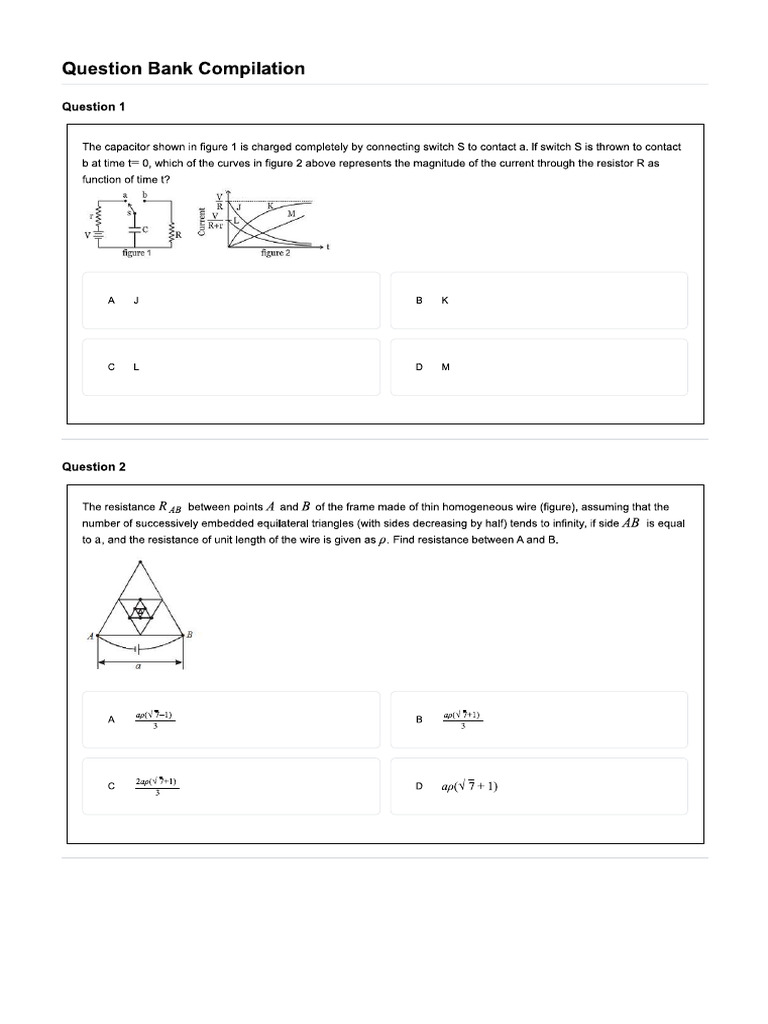 Advanced Part Test 1 | PDF