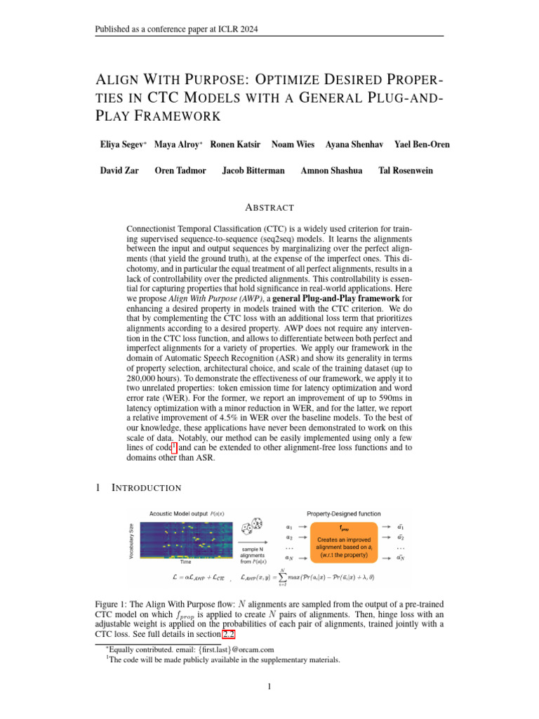 Optimize CTC Models with AWP Framework | PDF | Speech Recognition ...