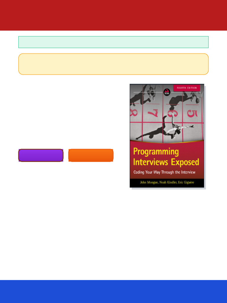 Programming Interviews Exposed Giguere Ebook Desktop PDF Version | PDF ...