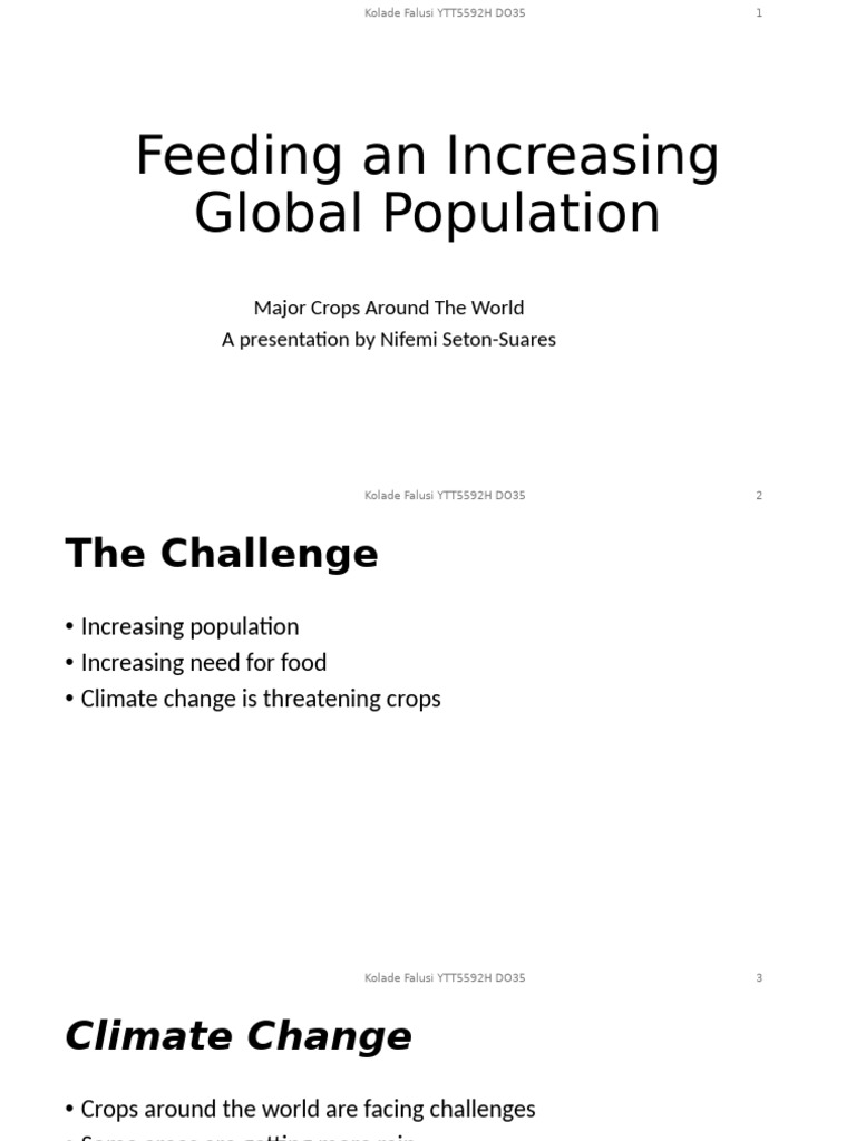 Adapting Agriculture for Global Food Security | PDF | Crops | Climate ...