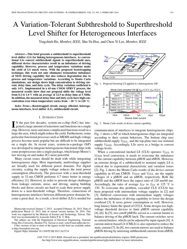 Subthreshold To Superthreshold | PDF | Mosfet | Cmos