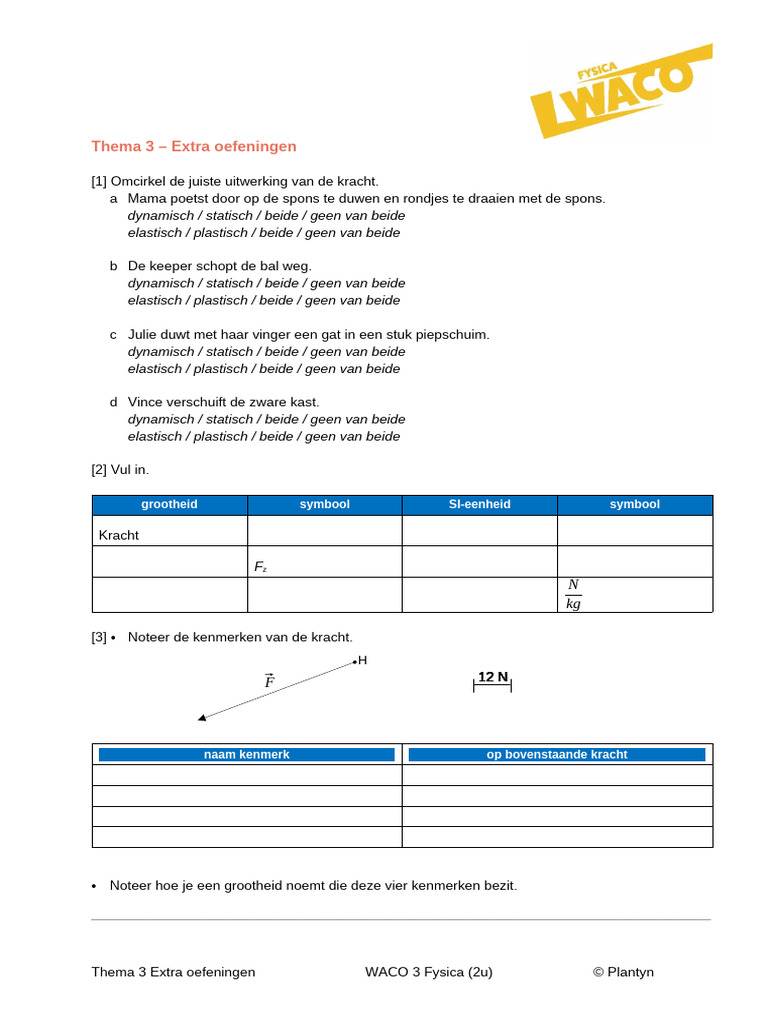 T3 Extra - Oefeningen | PDF