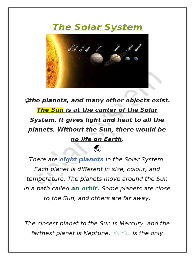 Overview of the Solar System | PDF