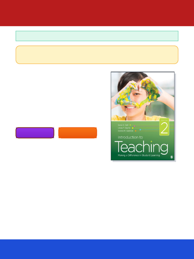 Introduction To Teaching Making A Difference in Student Learning 2nd