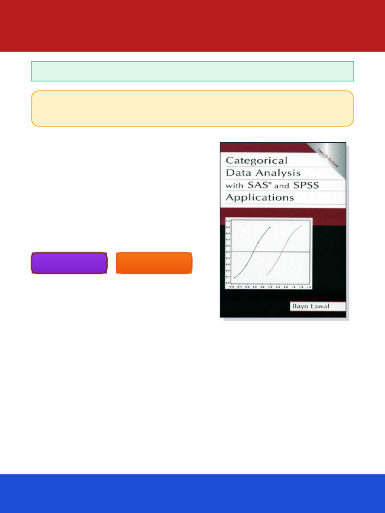 Categorical data analysis with SAS and SPSS applications Bayo Lawal ...