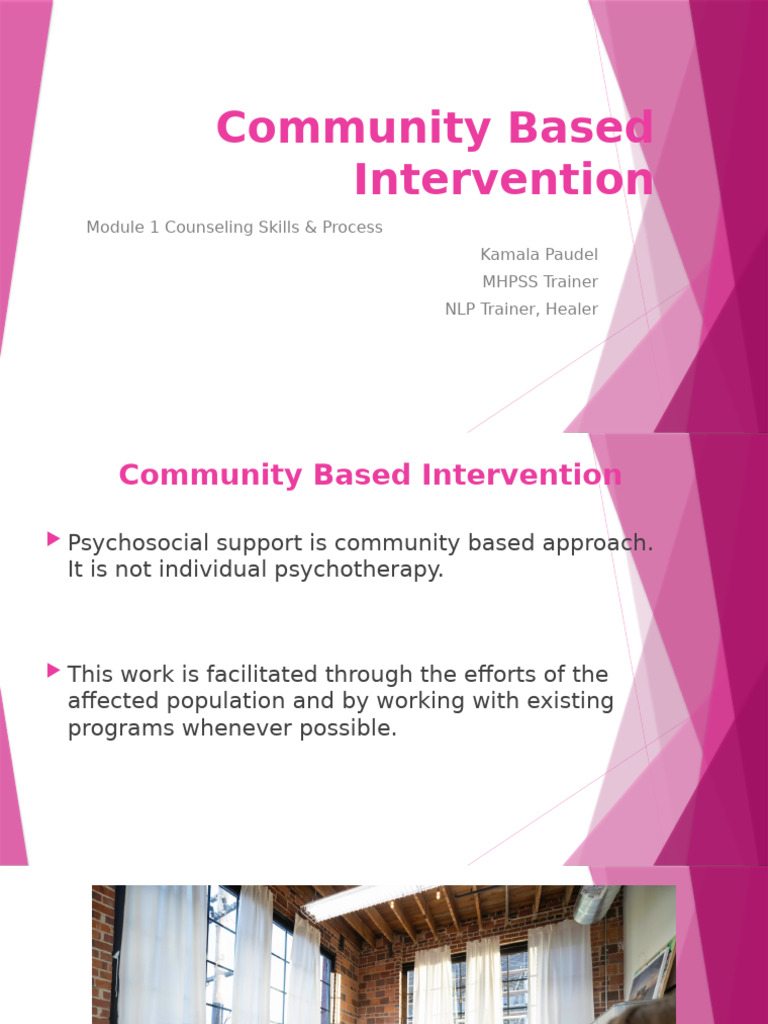 Community Based Intervention | PDF | Psychological Resilience ...