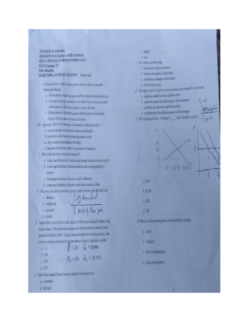 Ecd101 Test 1 | PDF
