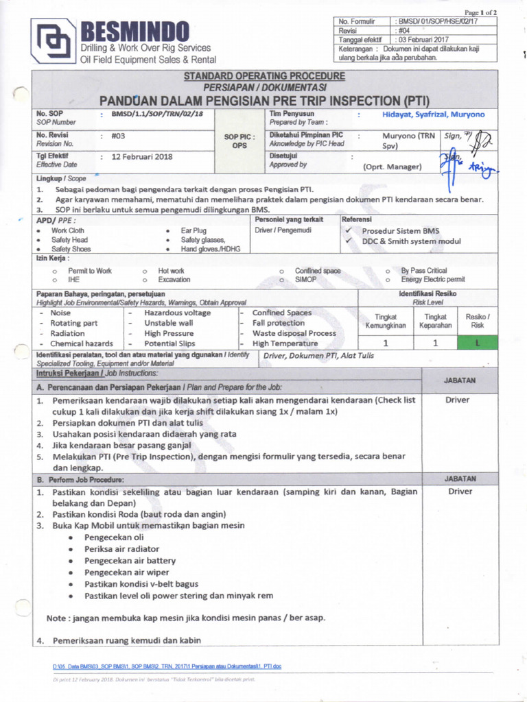 1.1 Panduan Dalam Pengisian PTI | PDF