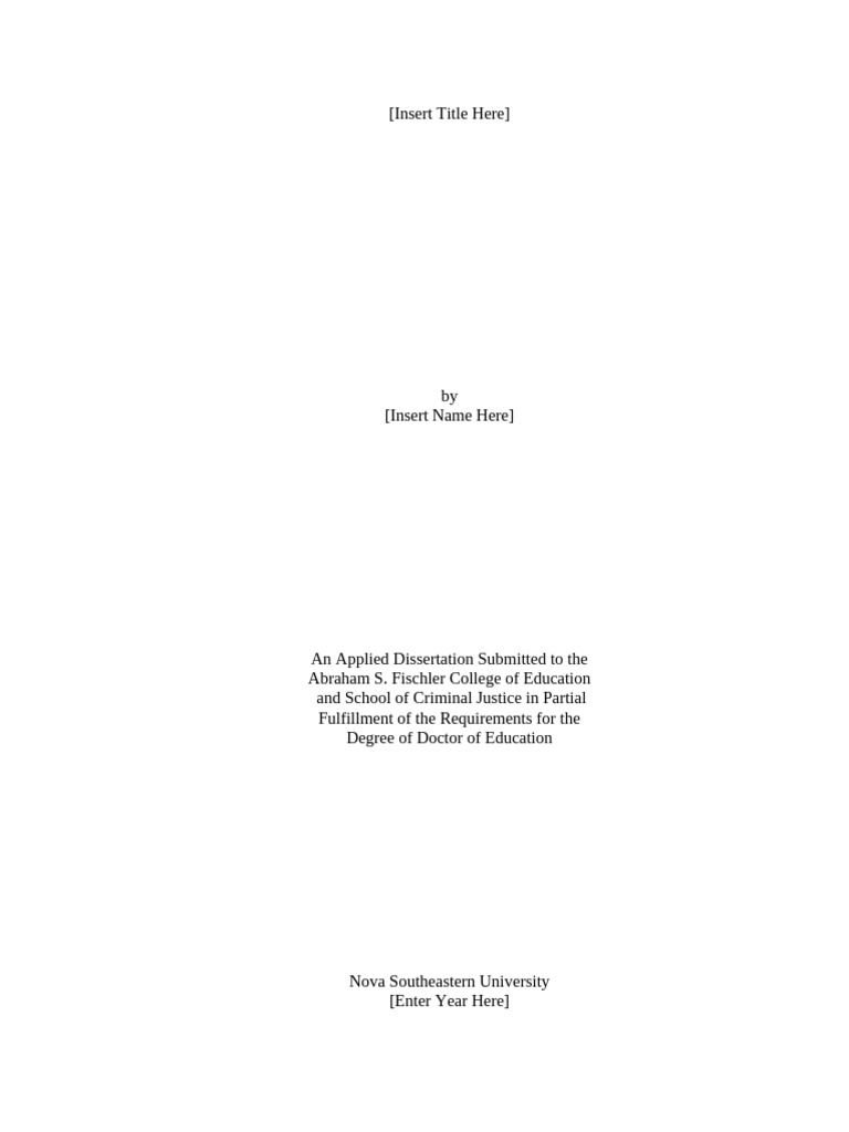 Applied Dissertation Overview Guide | PDF | Thesis