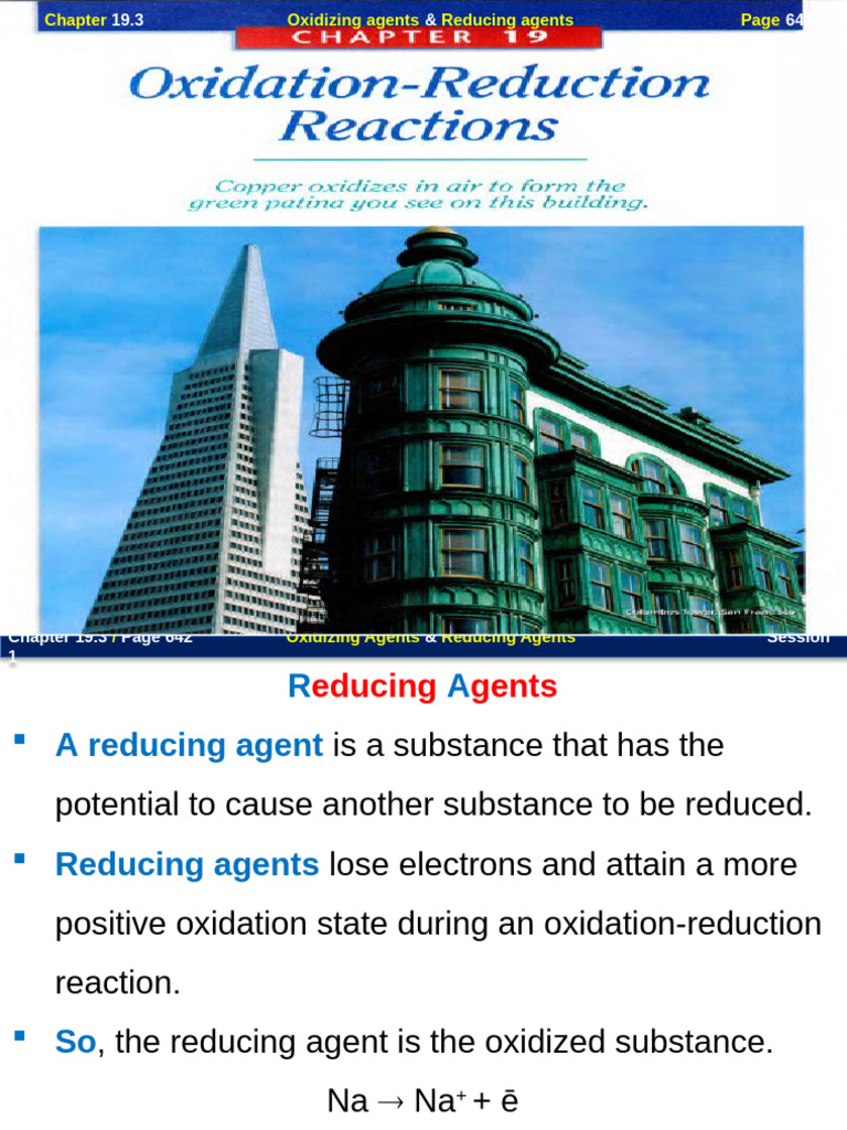 19.3 Oxidizing Agents & Reducing Agents | PDF | Redox | Unit Processes