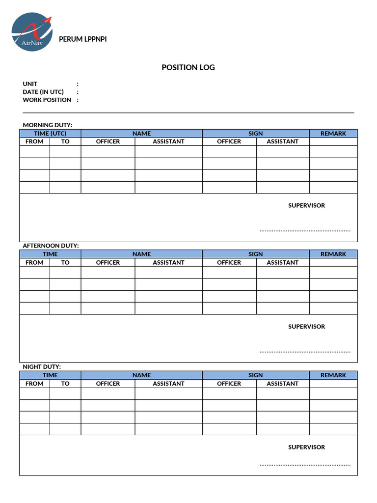 Lampiran 1 Format Log Book, Daily Report | PDF | Avionics | Broadcast ...