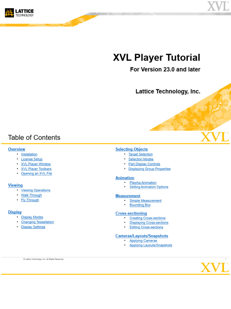 XVL Player 23.0 User Guide | PDF | Button (Computing) | 3 D Computer ...