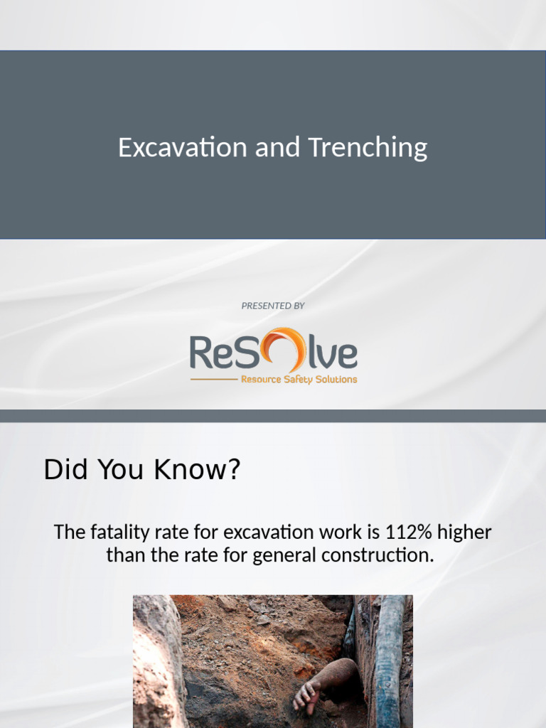 Excavation and Trenching Safety Guide | PDF | Trench | Hazards
