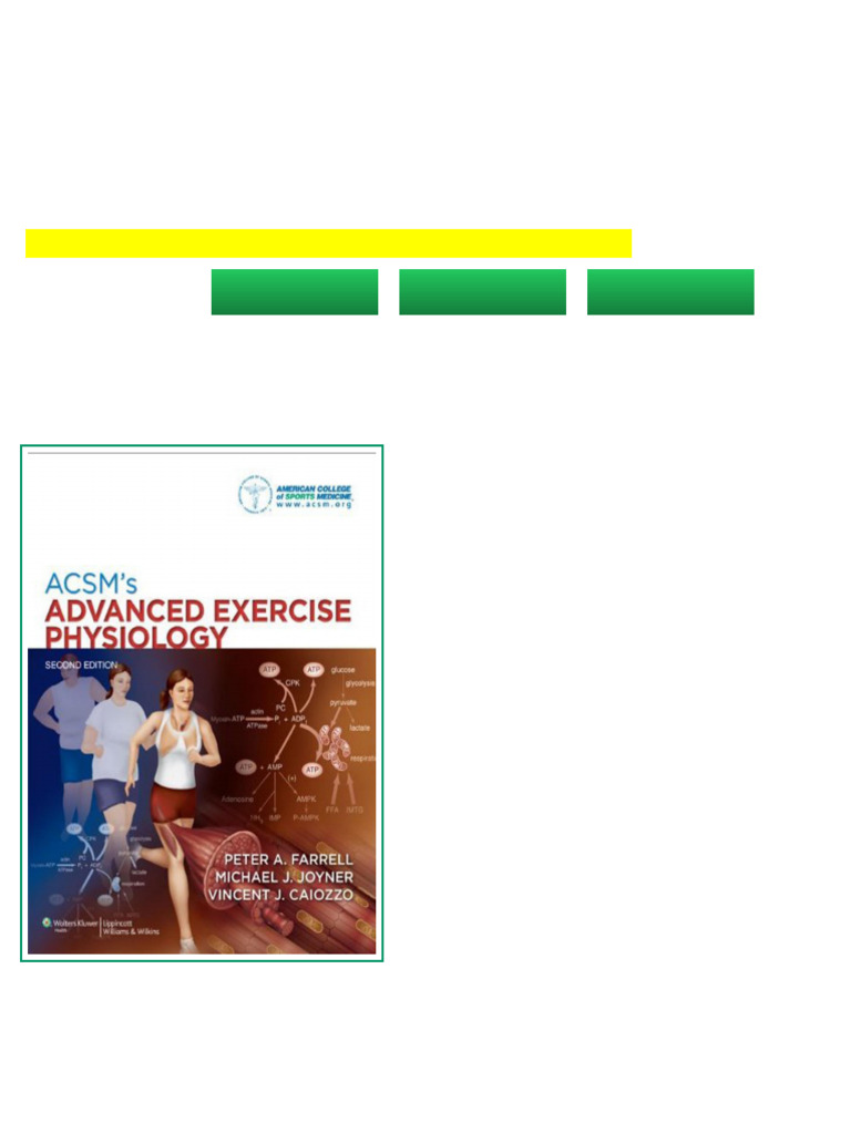 ACSM's Advanced Exercise Physiology 2nd Edition emacuser online reading ...