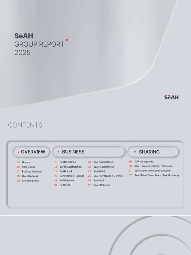 ¡Ú SeAH Group Introduction Brochure - 2025 - English | PDF