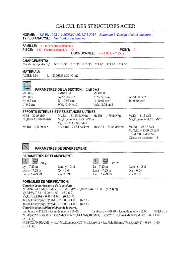 Calcul de Structures Acier selon Eurocode | PDF