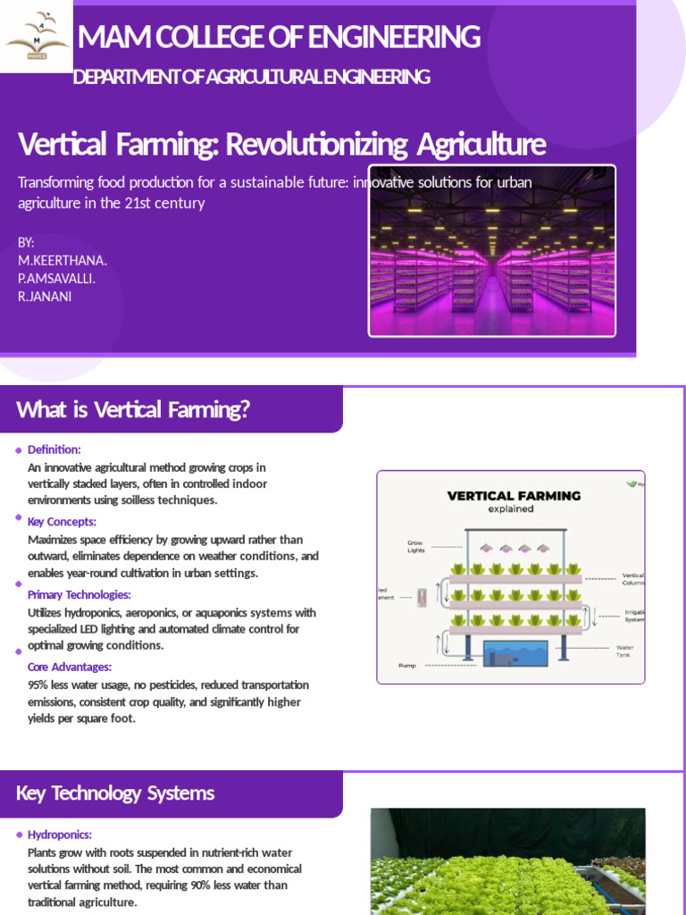 Vertical Farming: Sustainable Urban Agriculture | PDF | Hydroponics ...