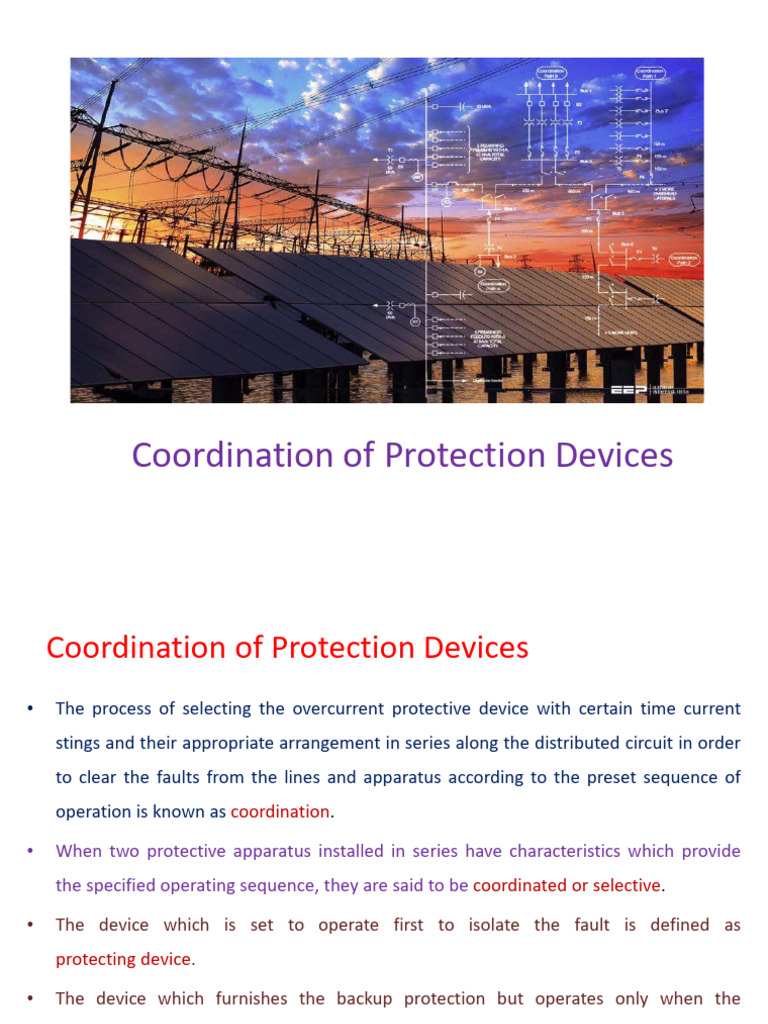 Coordination Of Protective Devices New Pdf Fuse Electrical