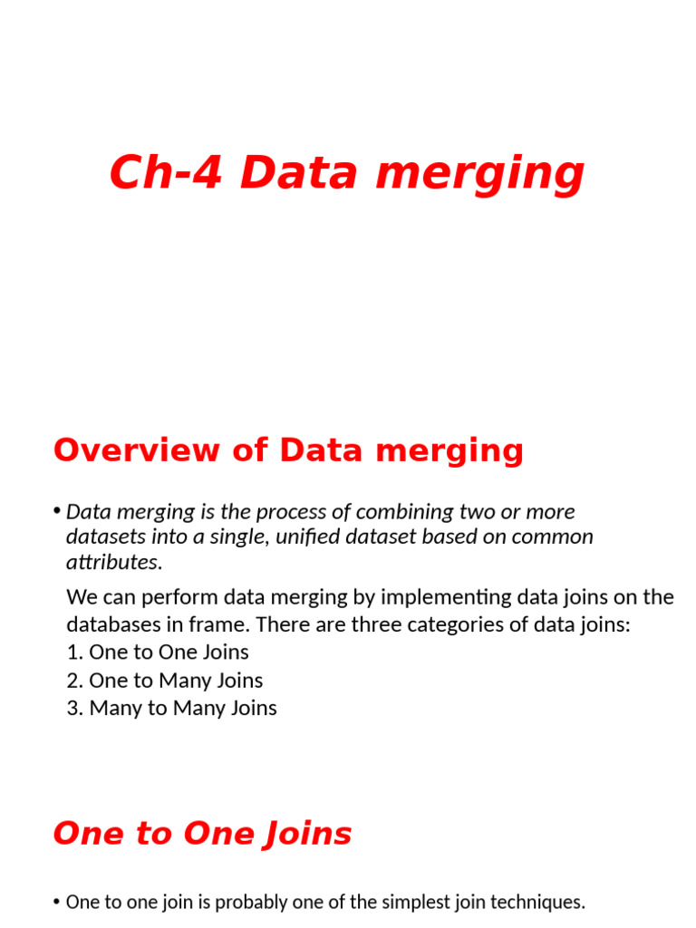 Ch-4 Data Merging & Ch-5 Ethics | PDF | Data | Data Analysis